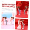 Outanaya 2pairs Couple Figurine of Wedding Bride and Groom Statues