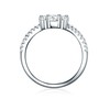 Trilani Women's Solitaire Ring 925 Sterling Silver with Cubic Zirconia