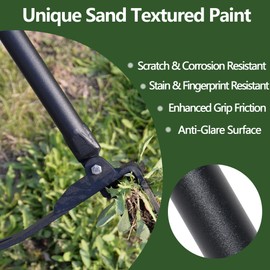 CKLT One-Piece 46in Weed Puller Tool Manganese Steel 4-Claw Stand up Weeder Tool with Long Handle for Garden Weed Removal Without Bending or Kneeling