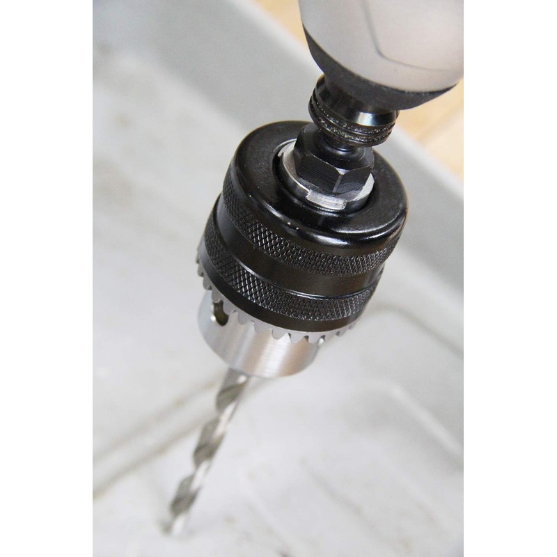 SK11 SDCK-02N Drill Chuck, 0.4 inch (10 mm), Silver