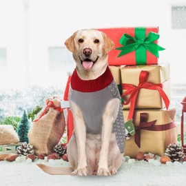 HRTTSY Dog Christmas Sweater Cute Elf Clown Xmas Dog Holiday Festive Sweaters Pet Cold Weather Outfit Warm Knitwear Jumper Sweaters for Small Medium Large Dogs Cats(Clown,XS)