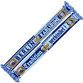 Generisch Karlsruhe-Berlin Friendship Scarf (Knitted Scarf), Blue, White, Black