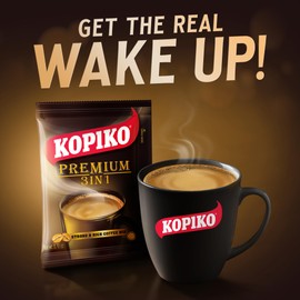 KOPIKO Premium 3 in 1 Instant Coffee Mix – Authentic Indonesian Volcanic Coffee, Strong Yet Smooth, Pre-Mixed with Creamer & Sugar (7.1 OZ in 10 Coffee Sachets)