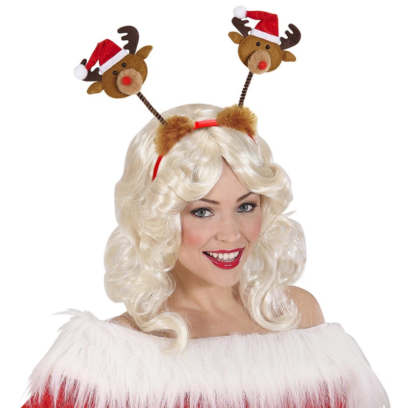 WIDMANN ? Cerchietti Reindeer with Santa Unisex-adult Hat, Brown, One