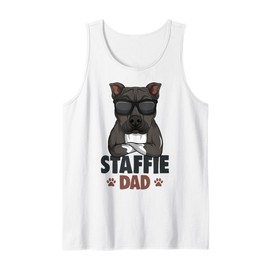 Mens Staffordshire Bull Terrier Dad Staffie Dog Tank Top