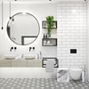 InnJoey Bathroom Accessories Set, 9-Piece Marble White Bathroom Set, White