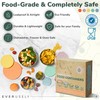 Everusely - Stainless Steel Containers with Lids - Set of