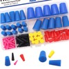 Tnisesm 100Pcs Silicone Rubber Tapered Plug Assortment Kits 1/16" to