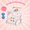 HONEY JOY Baby Push Walker, 8-in-1 Wooden Kids Ice Cream