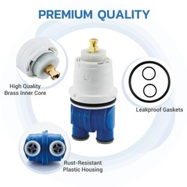 RP19804 Shower Cartridge Compatible with Delta 1300/1400 Series Single-Handle Shower Faucet, Suitable for Delta Select Monitor Valve body(1993-2007), Includes RP22734 Bonnet Nut