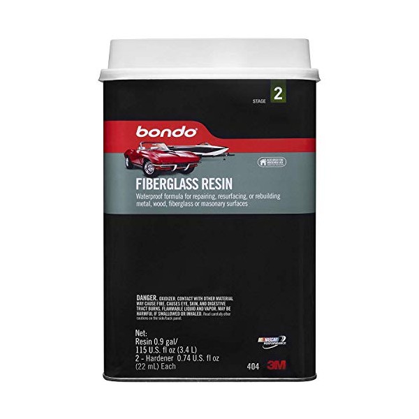 Bondo Fiberglass Resin, 00404, 0.9 Gallon Can