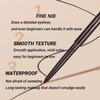 Matte Dark Brown Eyeliner Pencil - Waterproof, Long-Lasting Gel Formula,