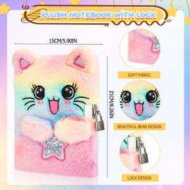 Diary for Girls with lock and keys, Kids Journal School Travel Notebook Gift Set for Writing and Drawing,Multicolored Pen,Stickers,Birthday Gift for Girls Ages 6-8