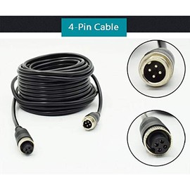 Fookoo 10 Meter Extended 4-pin Cable for Wired Backup Camera System