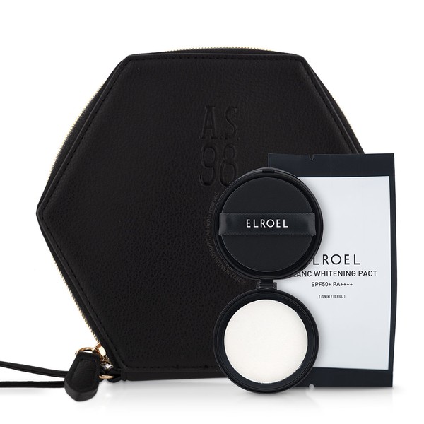 Eloel Blanc Whitening Pact Refill + AS98 Clutch Bag Black