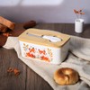 WAIT FLY Fox Ceramic Butter Dish with Bamboo Lid and