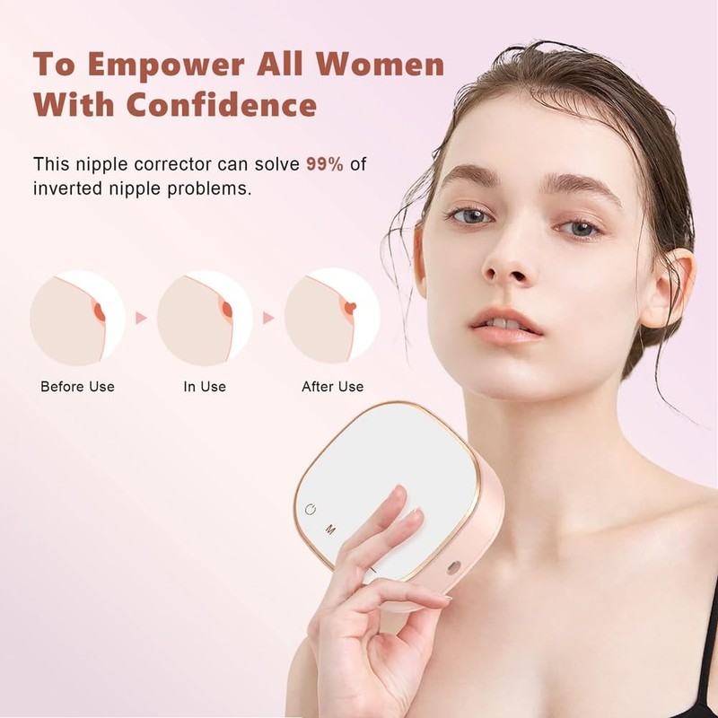 Lyaciomn Electric Inverted Nipple Corrector Portable Niplette Correct Flat and
