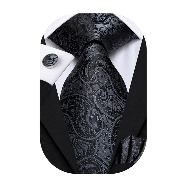 Hi-Tie Ties for Men Silk Men Tie Sets Necktie Pocket