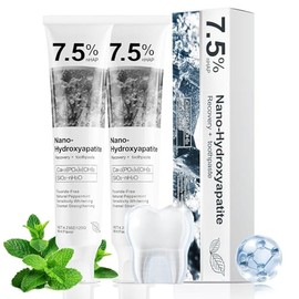 7.5% Nano Hydroxyapatite Toothpaste Helps Remineralize, Protects Enamel, Dentist-Formulated Whitening Toothpaste for Sensitive Teeth, Natural Peppermi