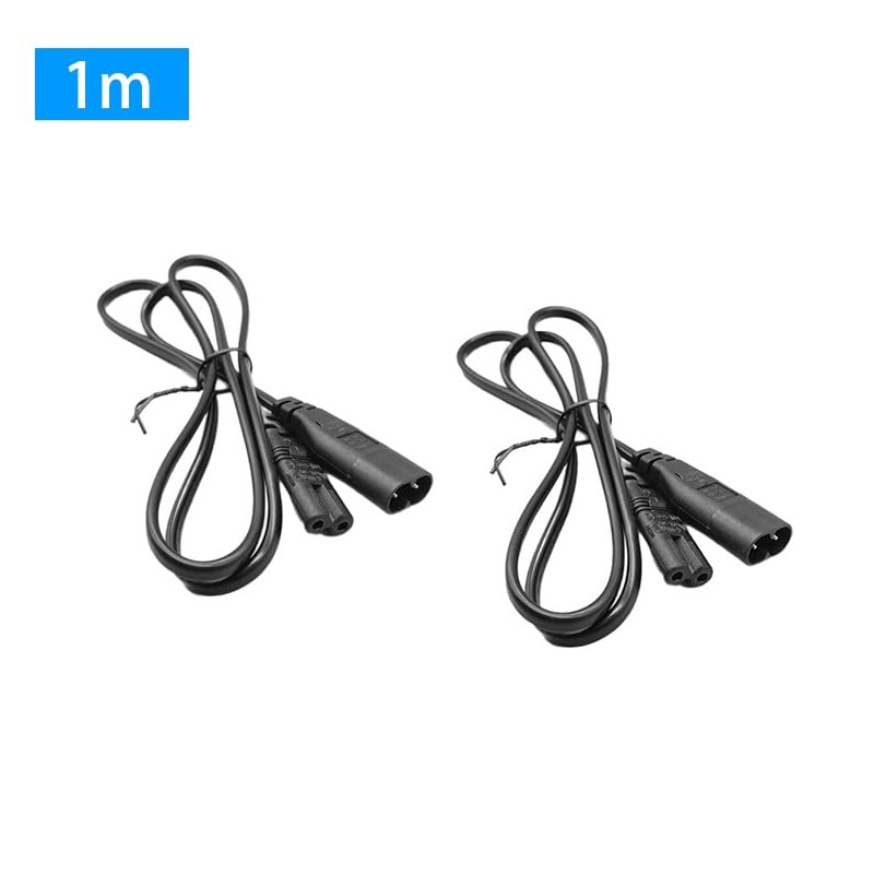 JORINDO 2PCS IEC 320 C8 Male to C7 Female Power