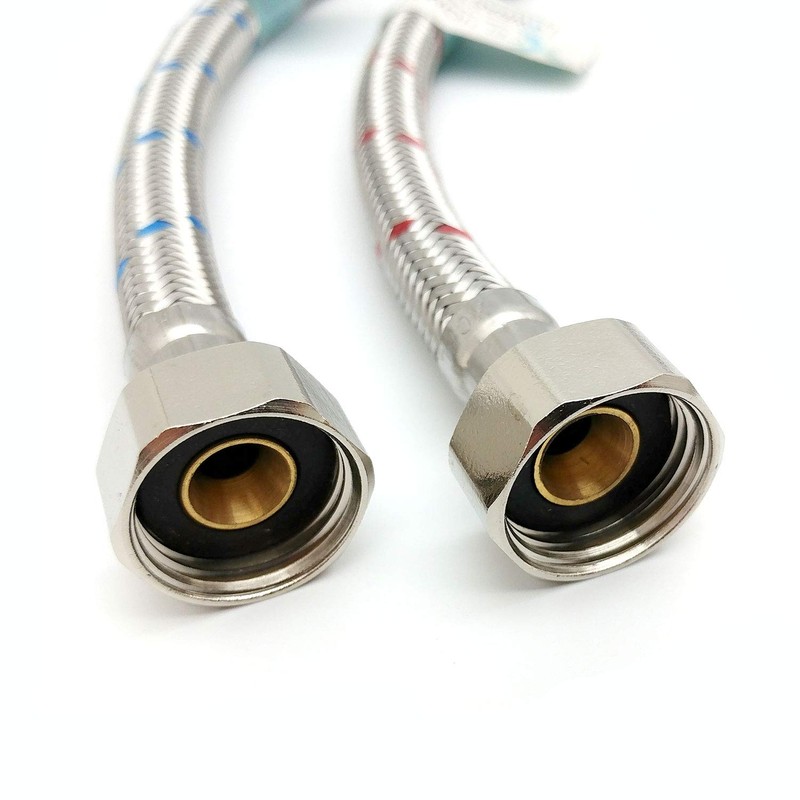 2 x WRAS Approved 500mm M10 (10mm) x 1/2" Flexible
