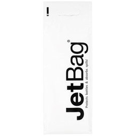Jet Bag Mono - (Set of 3) The Original Reusable, Protective and Absorbent Bottle Bags for Wine, Growlers or other Liquids Made in the USA!,White