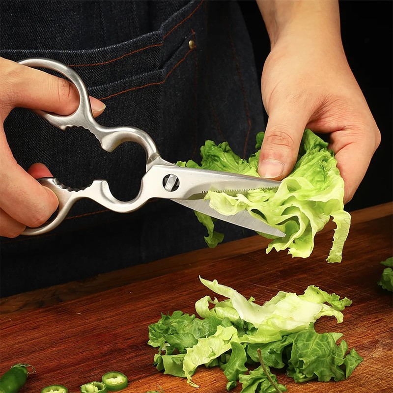 volumoon Kitchen Scissors, 4-in-1 Stainless Steel Kitchen Scissors, All-purpose Scissors,