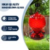 Glass Hummingbirds Feeder for Outdoors Hanging,25 OZ Humming Birds Feeder