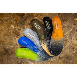 PRO 11 WELLBEING Hydro-Tech Orthopaedic Sports Insoles with Dual Layer Impact Cup Absorber and Metatarsal Support System (6/8, Grey)