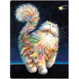 Fine Art Canvas Twinkle Canvas Wall Decor by Artist Kim Haskins for Living Room, Bedroom, Bathroom, Kitchen, Office, Bar, Dining & Guest Room - Ready to Hang - 12 in x 16 in