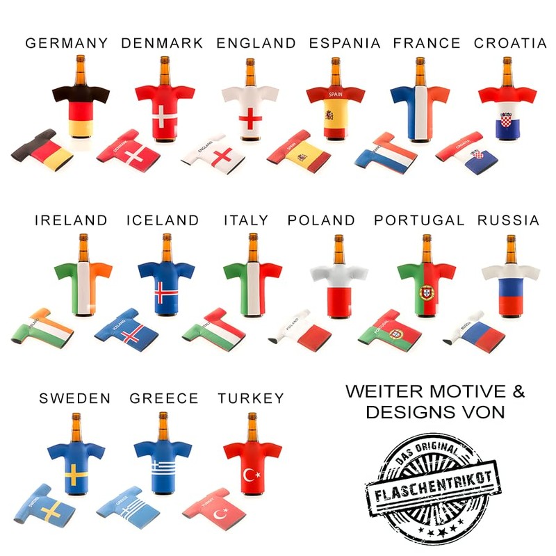 The Original Flaschentrikot Denmark Design - Classic Flag Design -