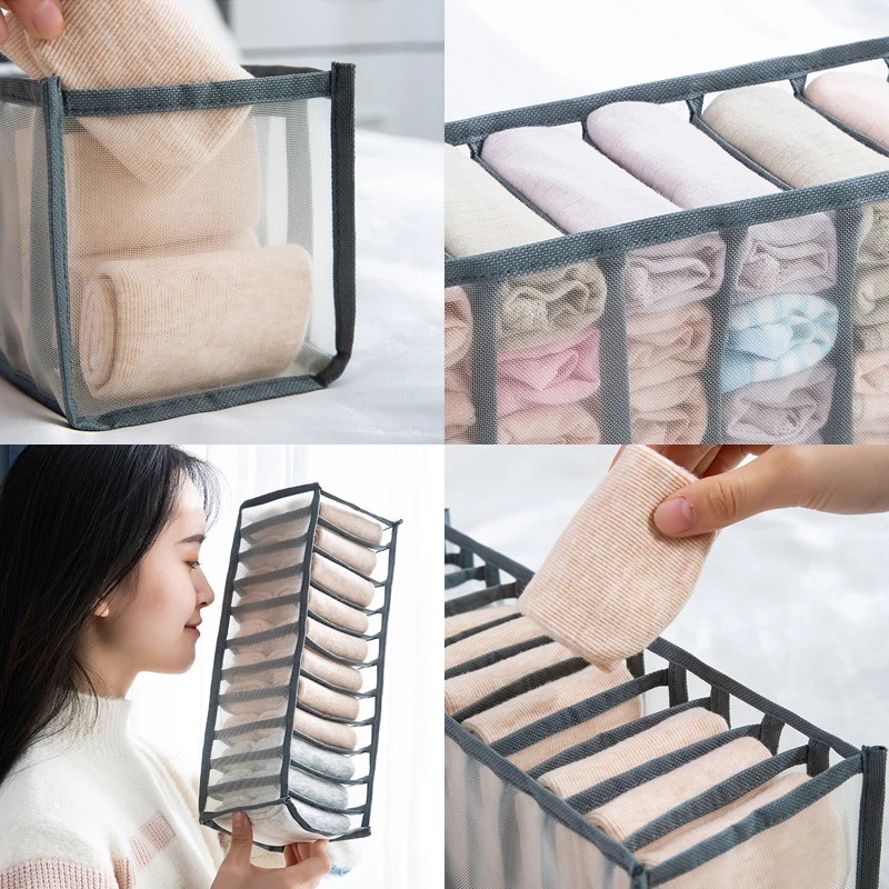Closet Organizer Underwear Socks – Drawer Divider Storage Box, Foldable