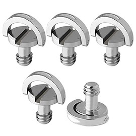 1/4" Camera Screws, D-Ring Hinged Screw Quick Release Plate Camera Fixing Screw D Shaft for Tripod Mounting, Monopod, Qr Plate Avatar (5 Pack)
