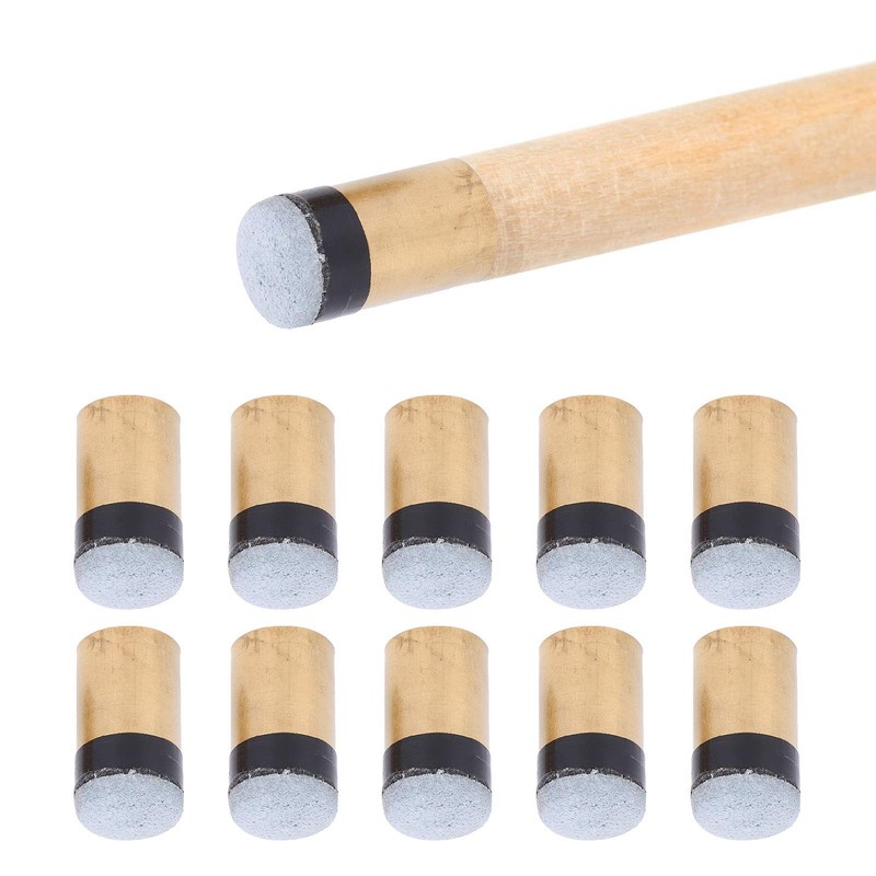 10pcs Billiards Cue Tips, Snooker Pool Cue Tips, Replacement Screw