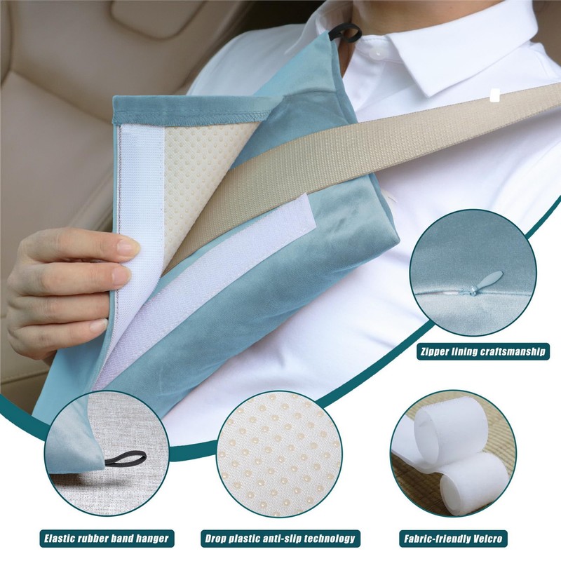 AmazeCov Super Soft Seatbelt Pillow, Seat Belt Pillow for Mastectomy