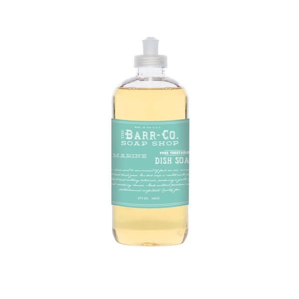 Barr Co 16oz Soothing Powerful Pure Vegetable Gentle Dish Soap Collection (Marine)