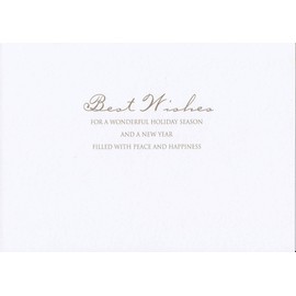 Masterpiece Studios Holiday Collection 16-Count Boxed Embossed Cards with Foil-Lined Envelopes, 7.8" x 5.6", Elegant Dove (917900)