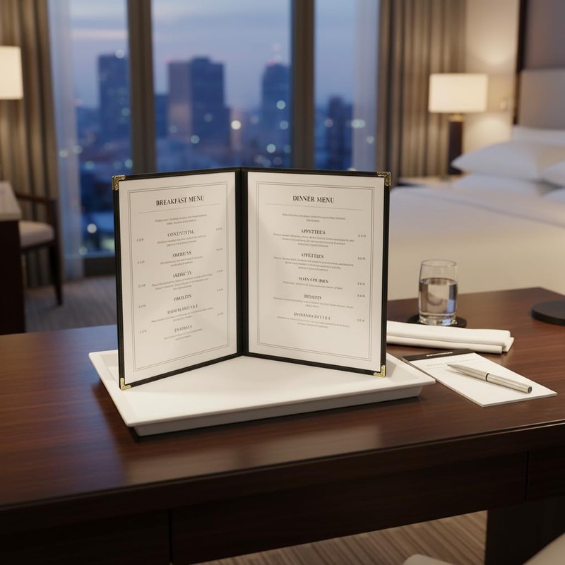 Restaurant Menu Covers 8.5 x 11 – Black Faux Leather