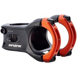 Spank Split 35 Enduro Trail Shotpeen Anodized Bicycle Stem, Universal Fit, Cycling Stem, Mountain Bike Stem, Bar Clamp, Shotpeen Anodized Stem, CNC-optimised (45mm,Orange)
