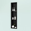 Neodrain 8X36 Inch Matte Black Three Layers Shower Niche, Stainless