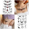 13 Sheet Y2K Temporary Tattoos Waterproof Black Temporary Tattoos for
