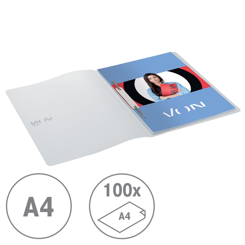 VON Leitz 46790001 Pack of 10 A4 File Folders, Polypropylene