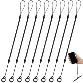 NUOBESTY Spiral Cord, Coil Strap, Curl Cord, for Pens, Stretchable, Anti-Drop and Lost, 8 Pcs