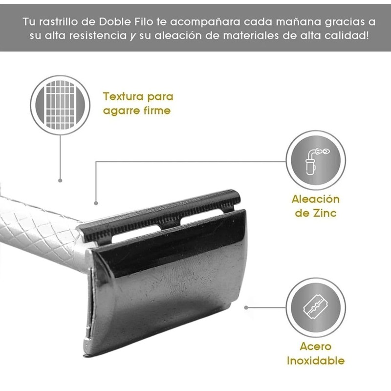 UNIVERSOENLÍNEA.COM Rastrillo Clasico Afeitar Barba Hombres Clásico Doble Filo Dr.