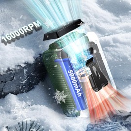 CAZOKASI Wearable Waist Clip Fan with Lighting Desktop Stand 16000rpm Runtime upto 20 hours (5000mAh / Green)