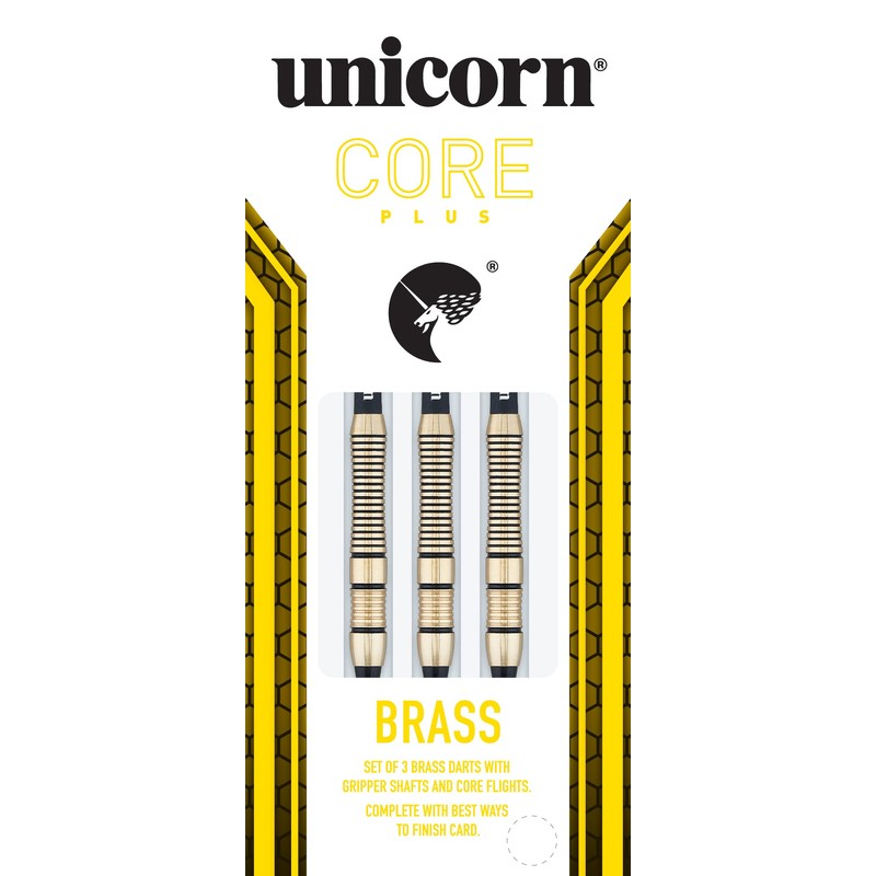 Unicorn Soft Tip Darts Set | Core Plus Brass Barrels