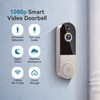 ClipBlur Wireless Wi-Fi Video Doorbell Camera with Night Vision, Two