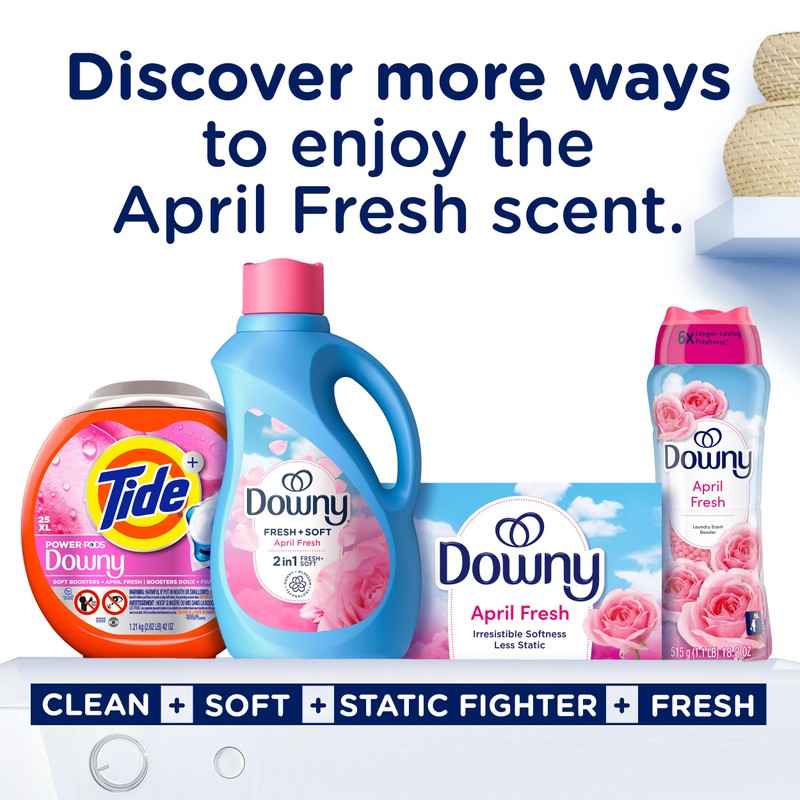 Downy Liquid Fabric Softener, April Fresh 2-in-1 Fresh & Soft,