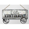 FEMER Tin Sign with Saying 27 x 10 cm Villa