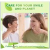200 Count 4 Packs Biodegradable Dental Floss Picks, Eco-Friendly Plant-Based